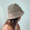 겨울 모자 니트 꽈배기 벙거지 버킷햇 4color
